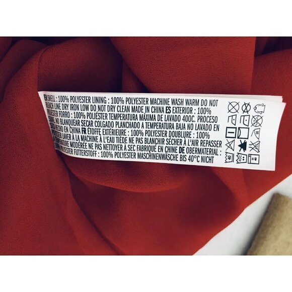 NEW Forever 21 Womens Small Red Dress V Neck Dress Ruffle Holiday - Picture 6 of 6